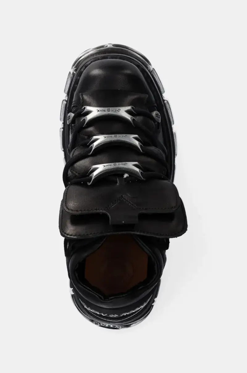sneakers in pelle Nomada Negro + Tower Negro Lateral E14 Acero colore nero M-106-S112 miniatura 4