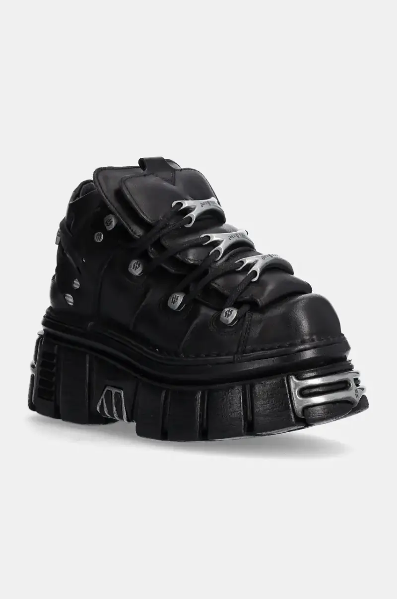 sneakers in pelle Nomada Negro + Tower Negro Lateral E14 Acero colore nero M-106-S112