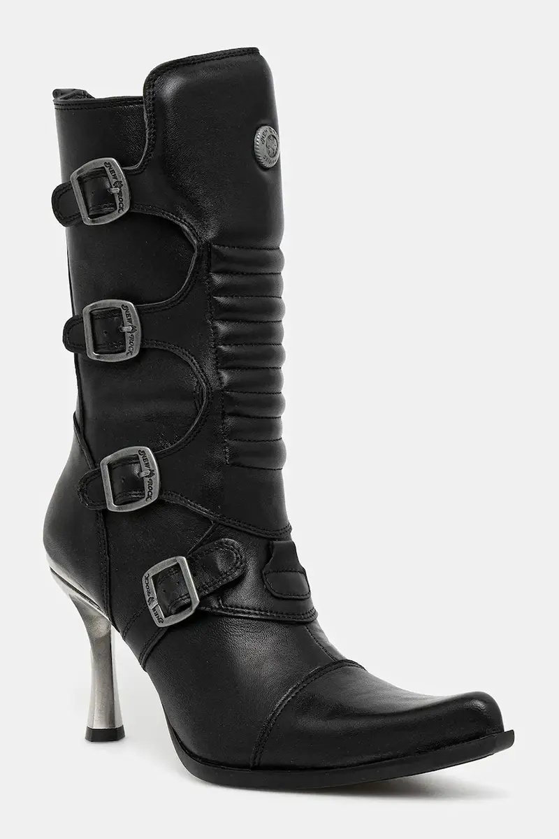 stivaletti alla caviglia in pelle Crust Negro, Malicia Negro Tacon Caribe Acero donna colore nero M-9373N-C1