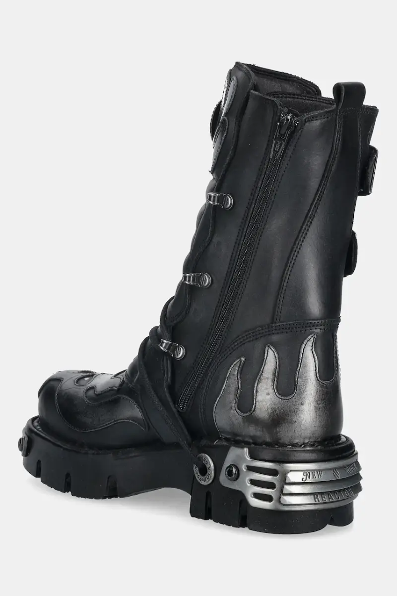 stivaletti alla caviglia in pelle donna colore nero M.107.S2 miniatura 3