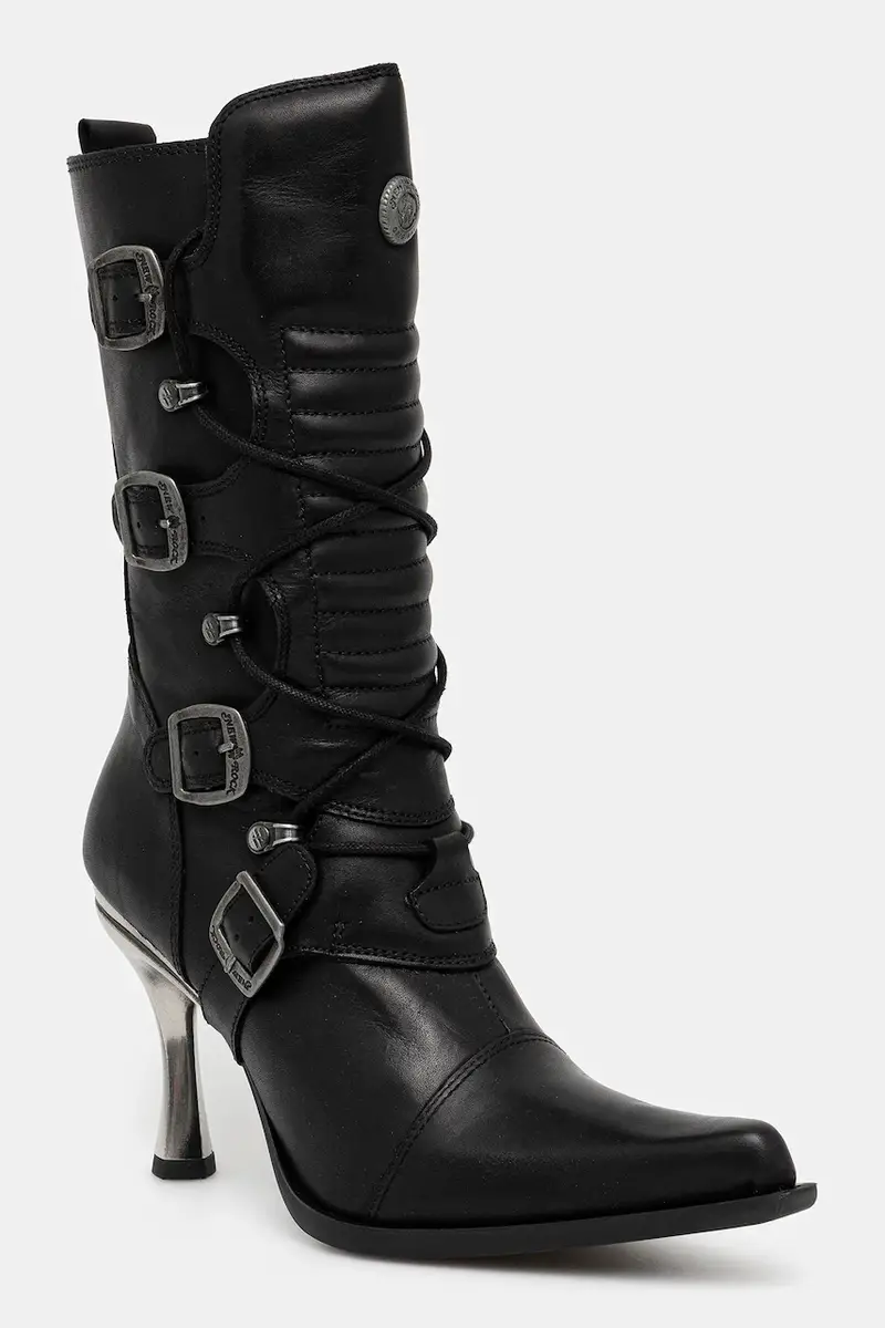 stivaletti alla caviglia in pelle donna colore nero M-9373-S2