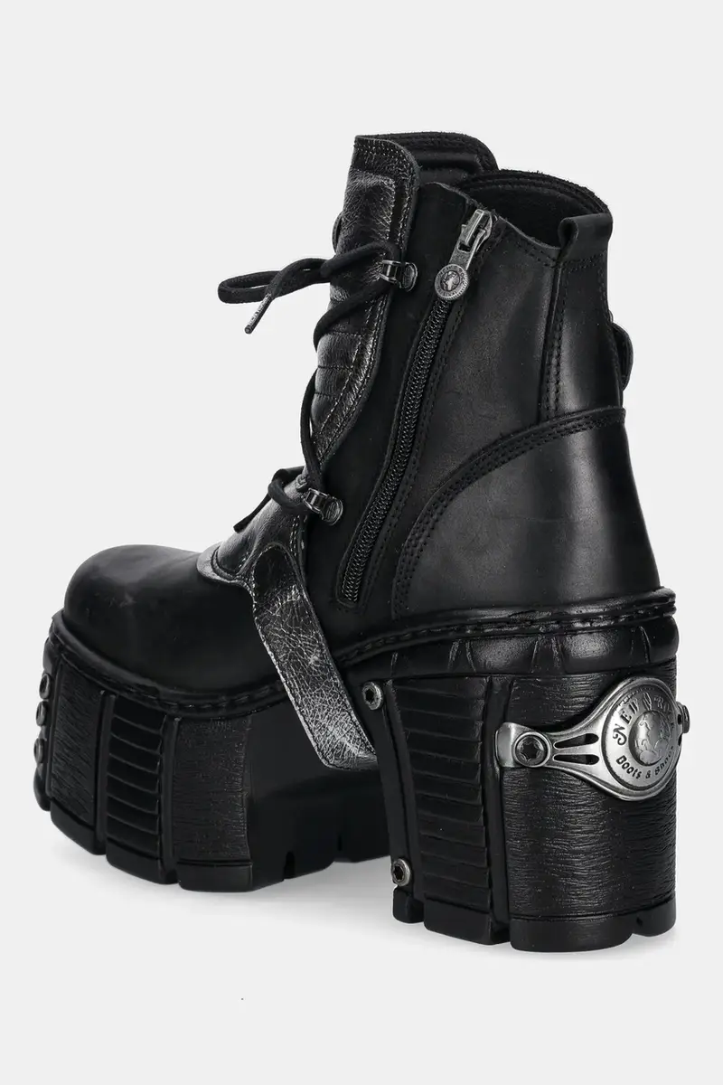 stivaletti alla caviglia in pelle ITALI NEGRO BOX PLANE donna colore nero M-TM004-C3 miniatura 3