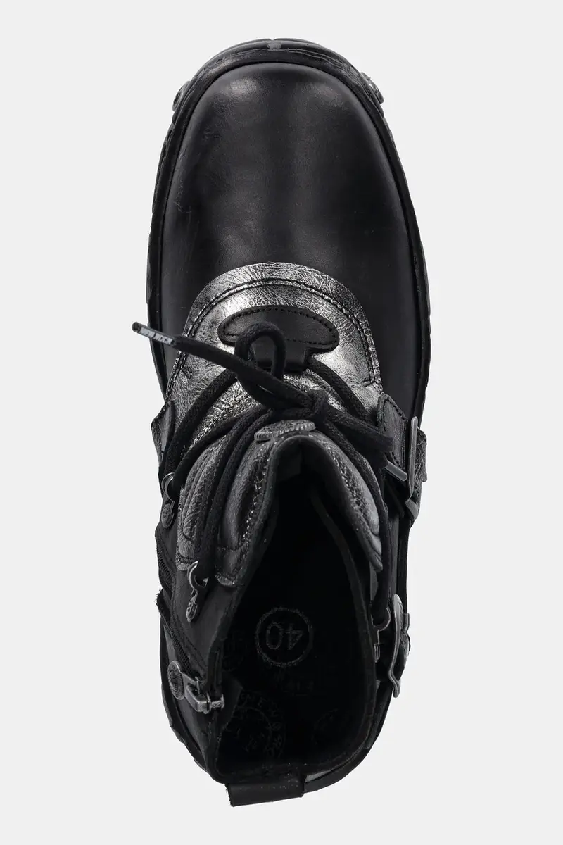 stivaletti alla caviglia in pelle ITALI NEGRO BOX PLANE donna colore nero M-TM004-C3 miniatura 4