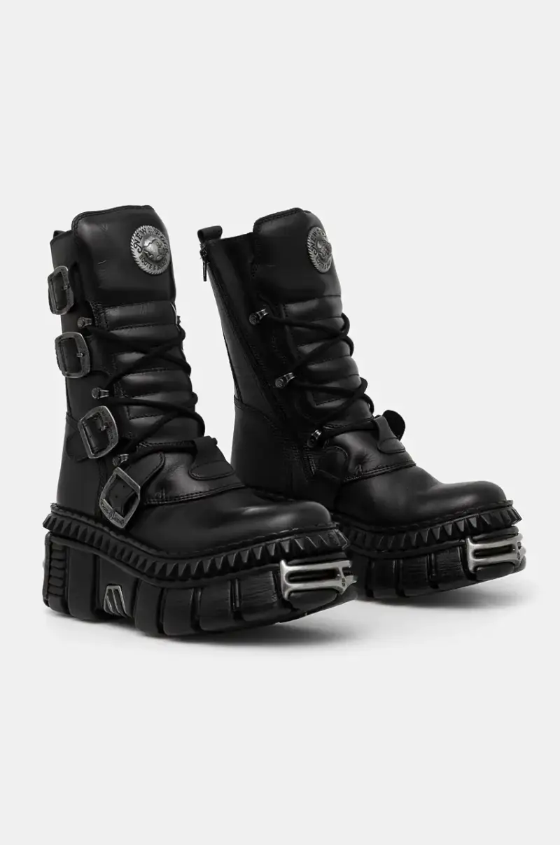 stivaletti alla caviglia in pelle ITALI NEGRO NOMADA + TOWER CASCO + ACERO PICOS donna colore nero M-WALL373-S10 miniatura 3