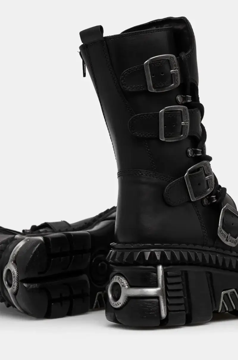 stivaletti alla caviglia in pelle ITALI NEGRO NOMADA + TOWER CASCO + ACERO PICOS donna colore nero M-WALL373-S10 miniatura 4