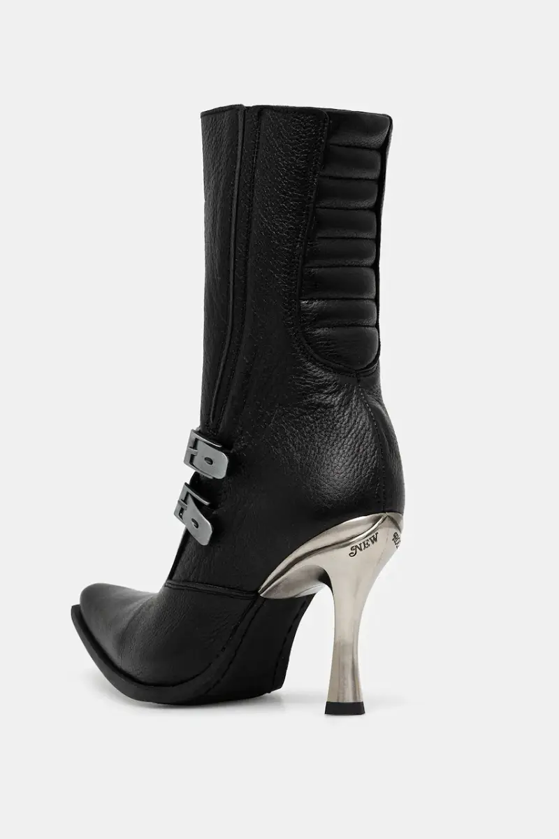 stivaletti alla caviglia in pelle LUXOR NEGRO, MALICIA 2 GOMA NEGRA TACON CARI Nero miniatura 3