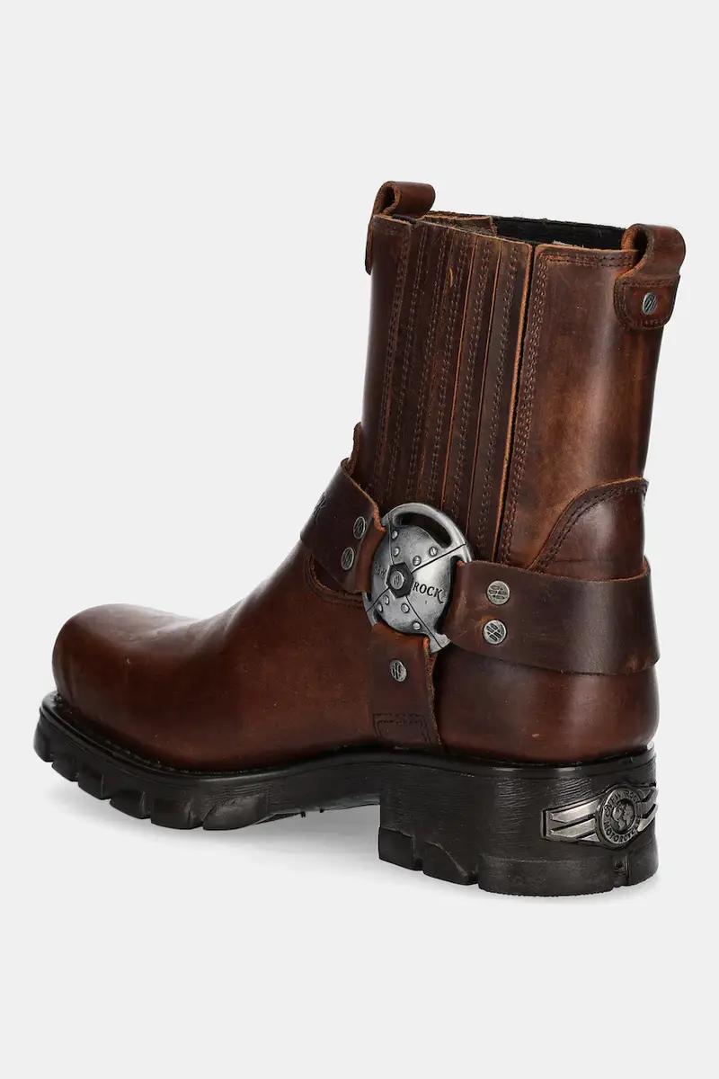 New Rock Stivaletti Chelsea Donna Marrone 3406569 miniatura 3