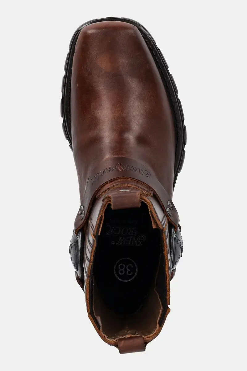 New Rock Stivaletti Chelsea Donna Marrone 3406569 miniatura 4