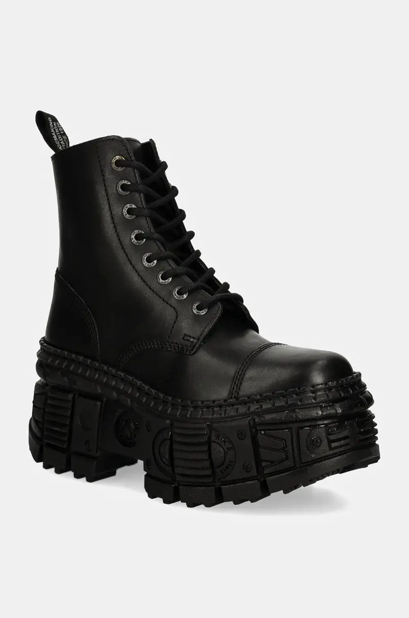 stivali da motociclista in pelle CRUST NEGRO + TANK CASCO NEGRO donna colore nero M-WALL083C-S5