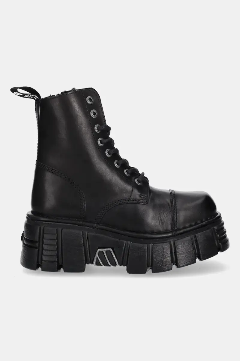 stivali in pelle Crust Negro, Tower Negro + Lateral colore nero M-NEWMILI083-S39 miniatura 2
