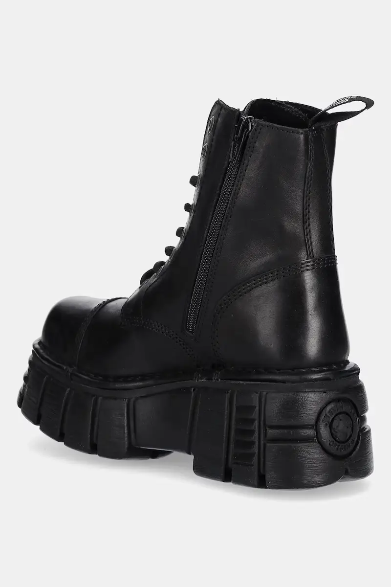 stivali in pelle Crust Negro, Tower Negro + Lateral colore nero M-NEWMILI083-S39 miniatura 3