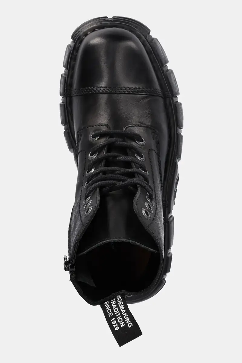 stivali in pelle Crust Negro, Tower Negro + Lateral colore nero M-NEWMILI083-S39 miniatura 4