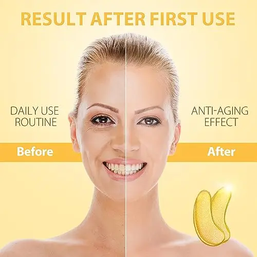 NEWGO 20 Paia Collagene Patch Occhi, 24K Maschera Occhi, Patch Occhiaie e Borse, Anti Occhiaie, Anti Rughe, Rimuovi miniatura 3