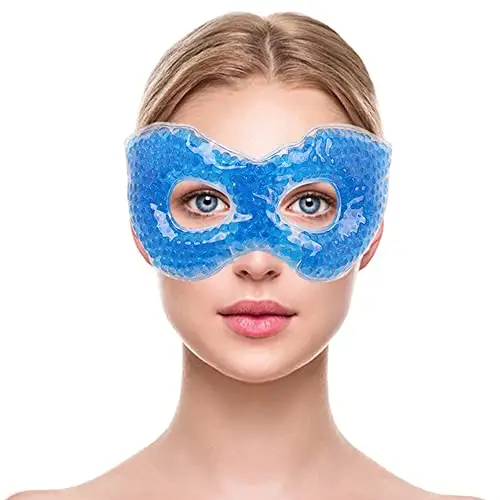 NEWGO Maschera Occhi Gel Freddo Riutilizzabile Maschera Gel per Occhi Termoterapia a Caldo e a Freddo Ghiaccio Viso per