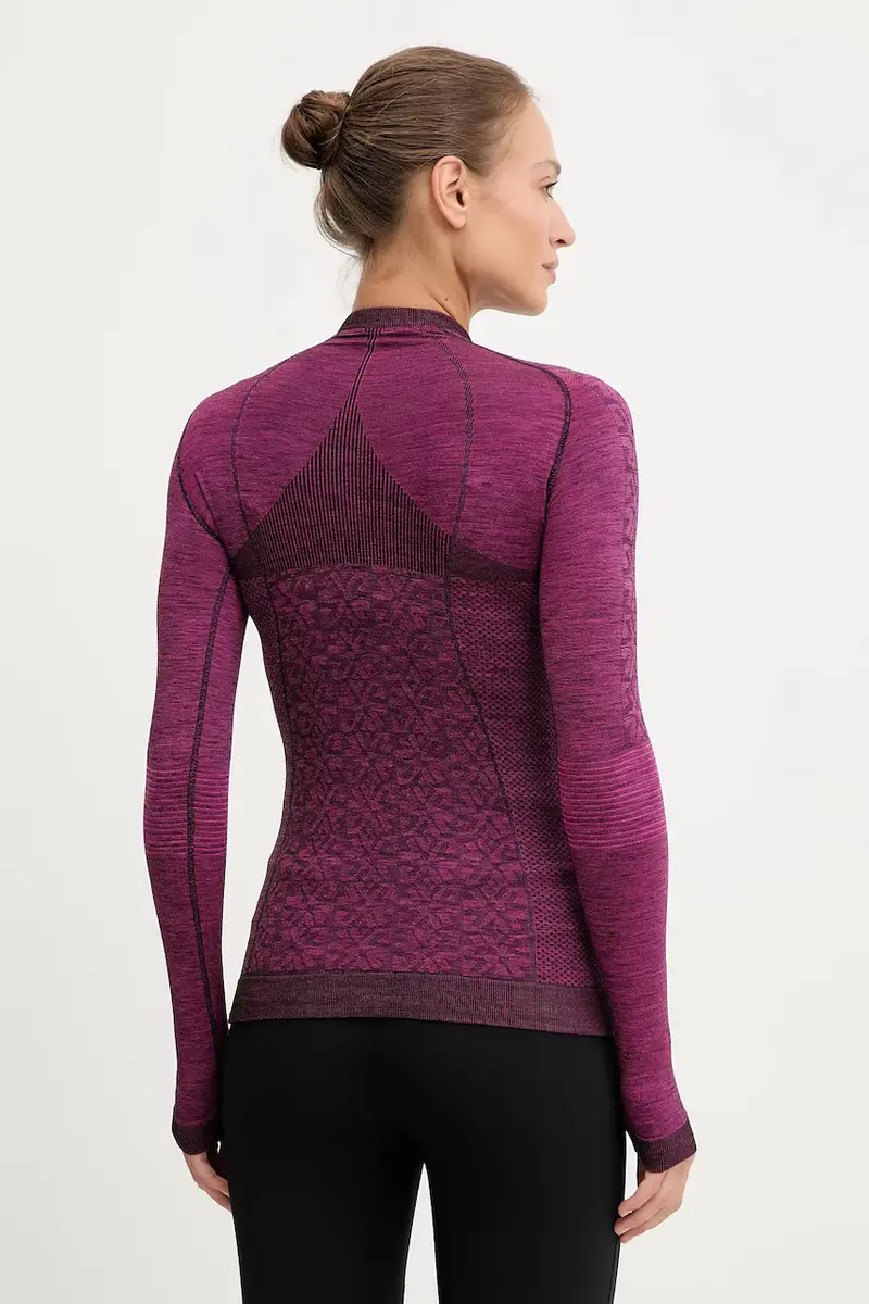 camicetta a maniche lunghe funzionale con lana LADY ROUND NECK SW Rosa miniatura 3