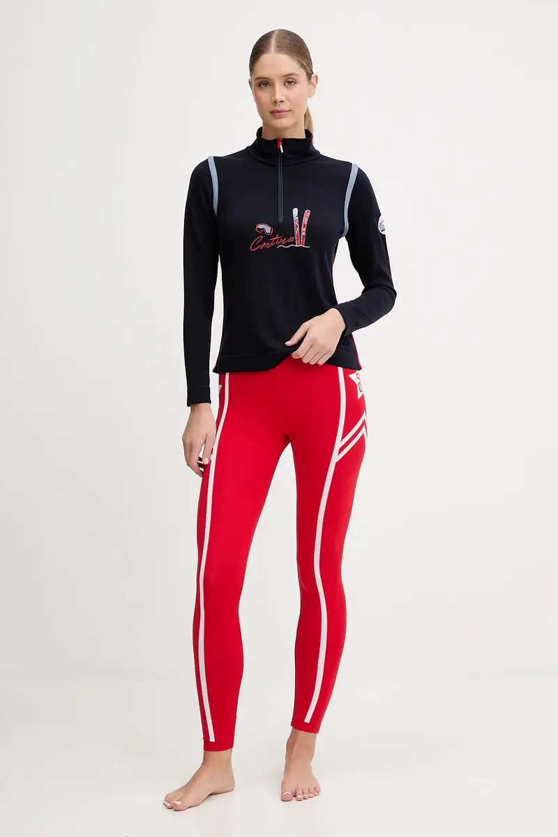 camicetta a maniche lunghe funzionale con lana LADY WOOL T-NECK Blu navy miniatura 2