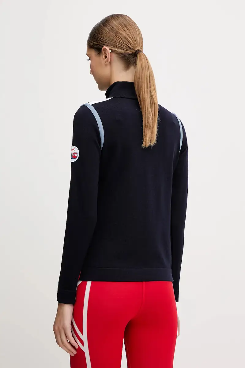 camicetta a maniche lunghe funzionale con lana LADY WOOL T-NECK Blu navy miniatura 3