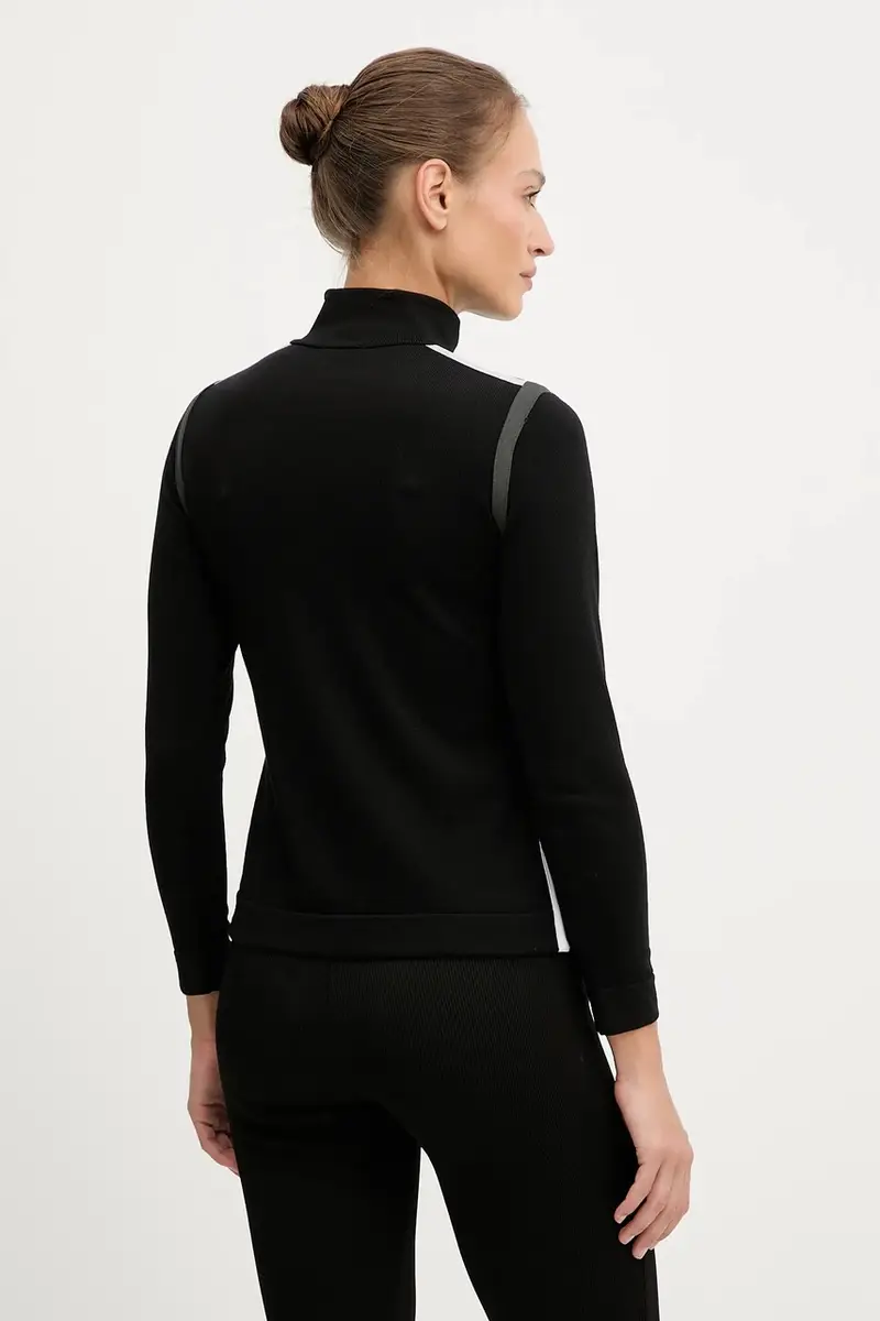 camicetta a maniche lunghe funzionale con lana LADY WOOL T-NECK Nero miniatura 3