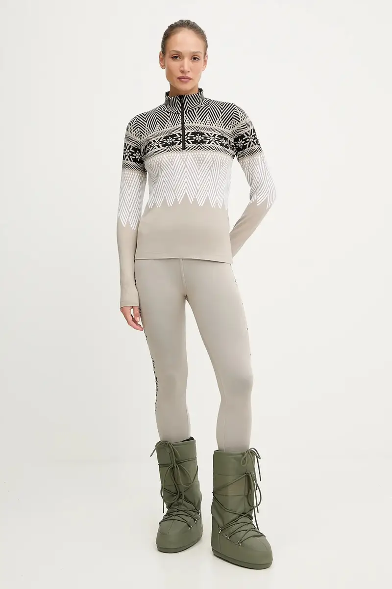 felpa funzionale LADY T-NECK Beige miniatura 2