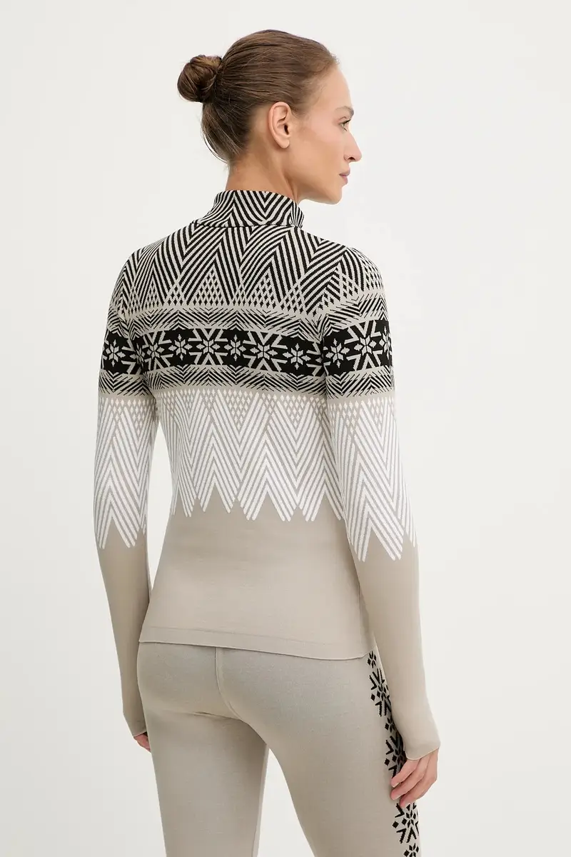 felpa funzionale LADY T-NECK Beige miniatura 3