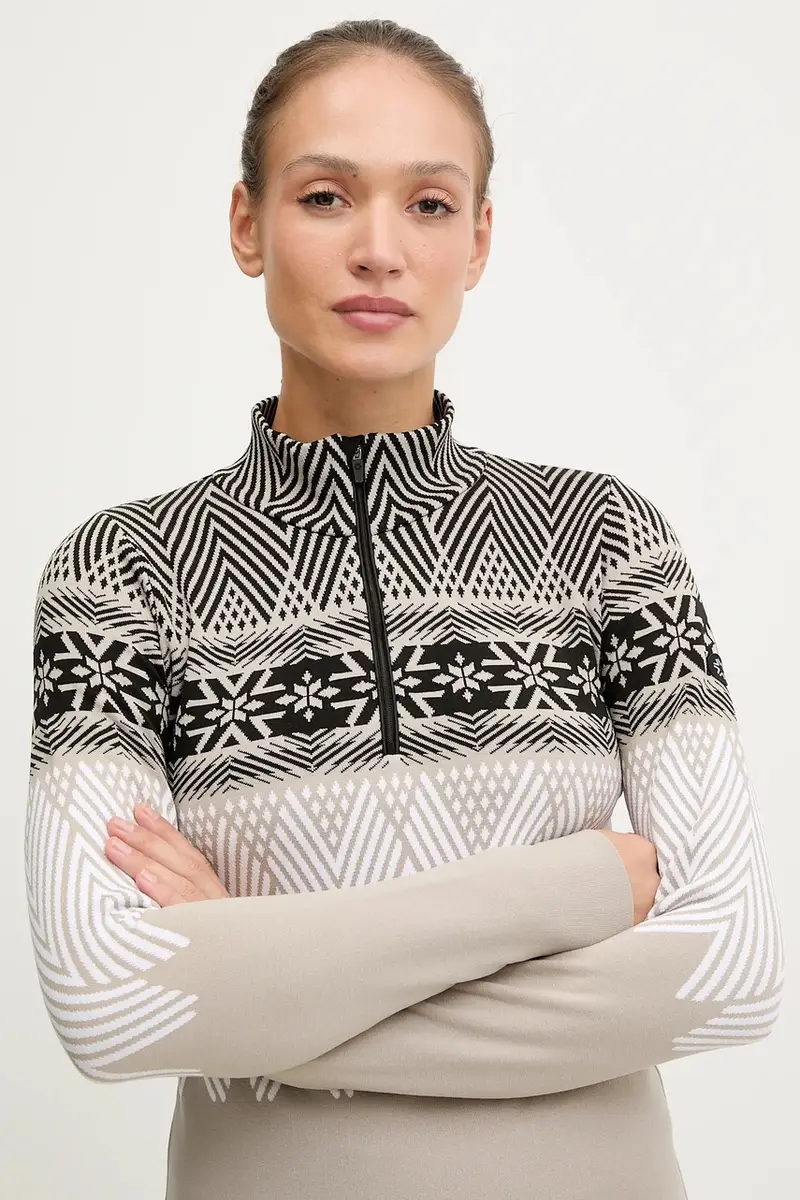 felpa funzionale LADY T-NECK Beige miniatura 4