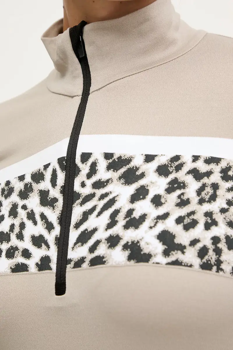 longsleeve funzionale LADY T-NECK Beige miniatura 5