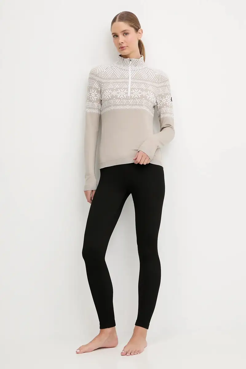 longsleeve funzionale LADY T-NECK Beige miniatura 2