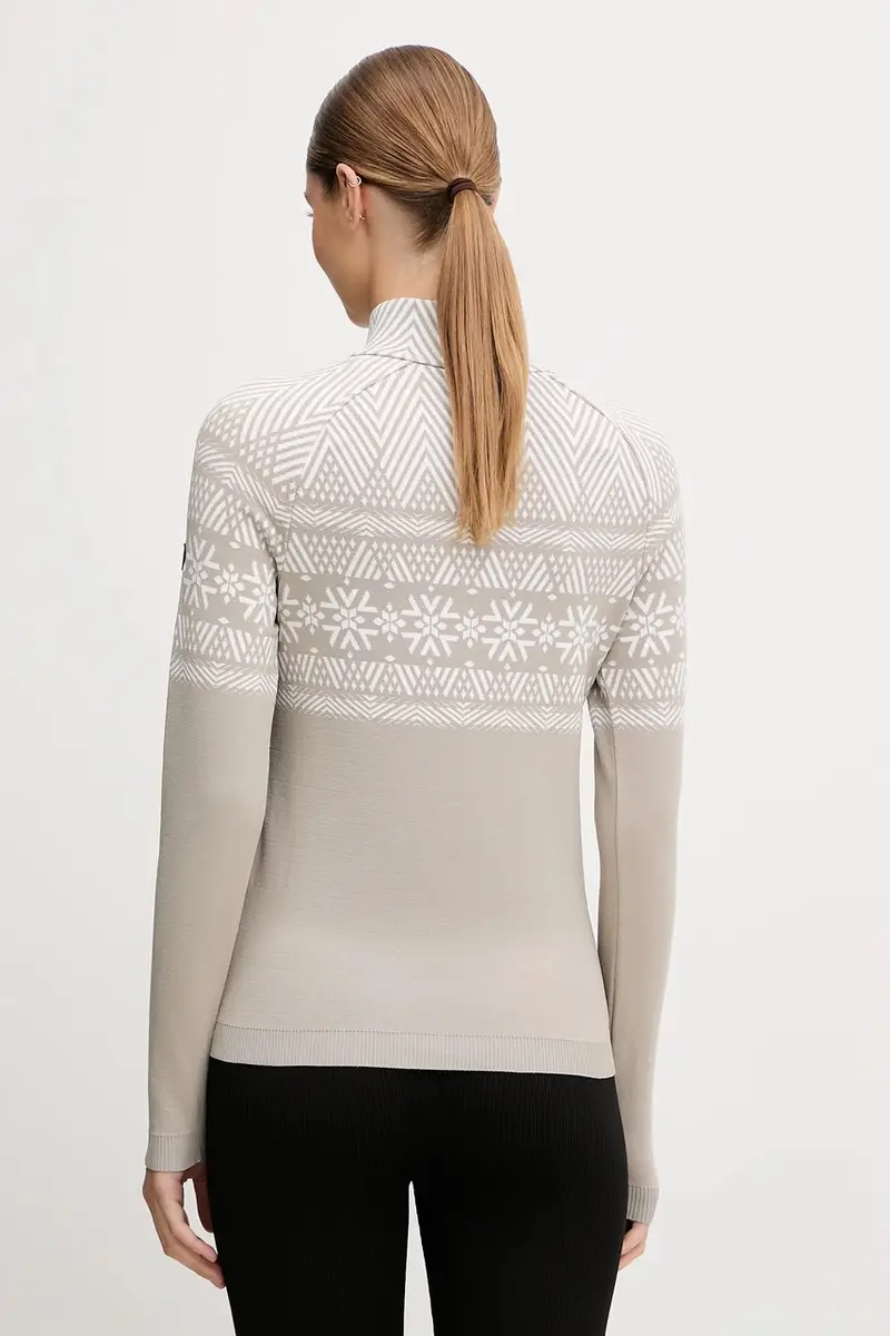 longsleeve funzionale LADY T-NECK Beige miniatura 3