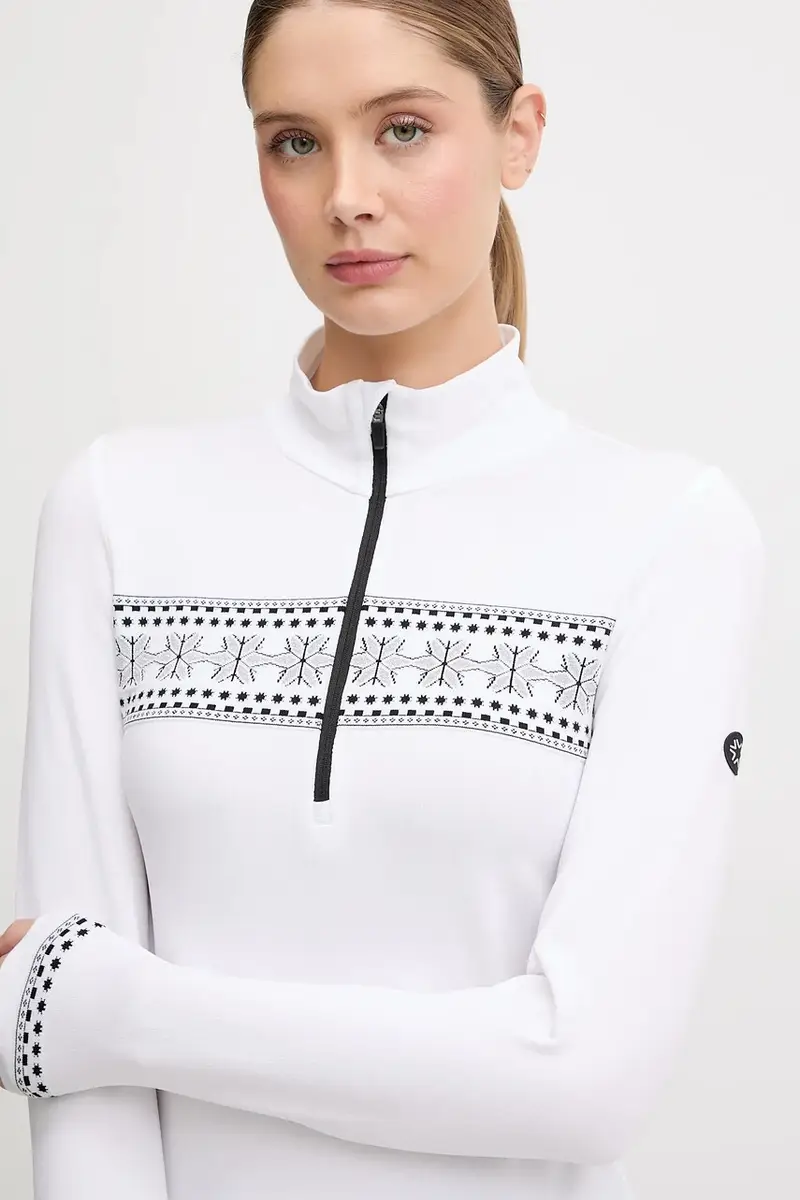 longsleeve funzionale LADY T-NECK Bianco miniatura 4