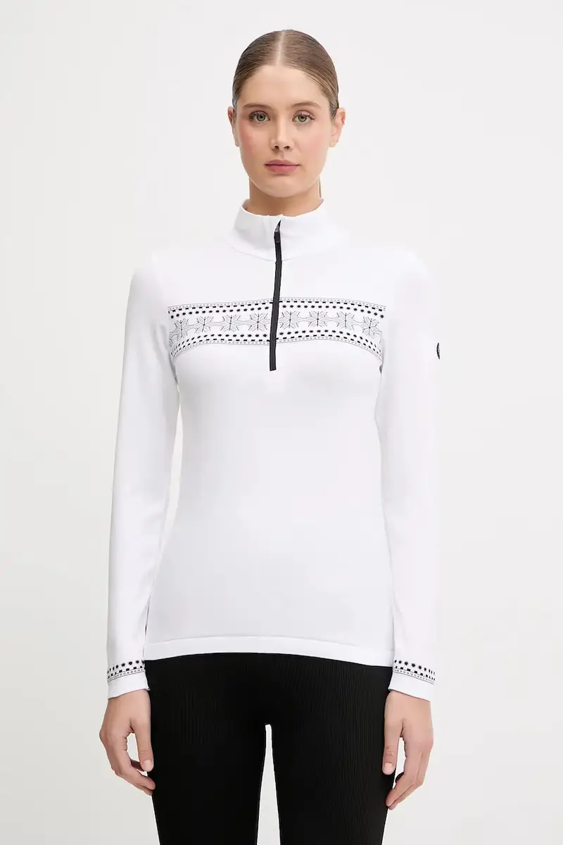 longsleeve funzionale LADY T-NECK Bianco