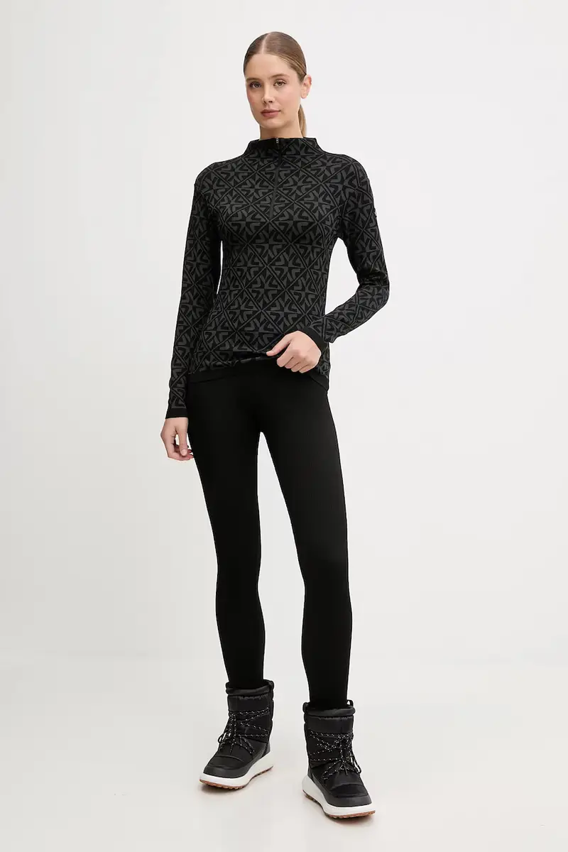 longsleeve funzionale LADY T-NECK Nero miniatura 2