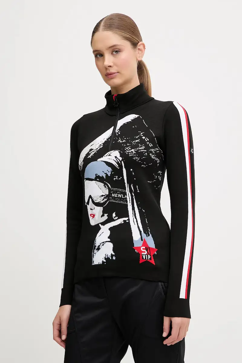 longsleeve funzionale LADY T-NECK Nero