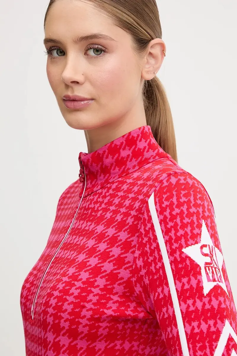 longsleeve funzionale LADY T-NECK Rosso miniatura 4