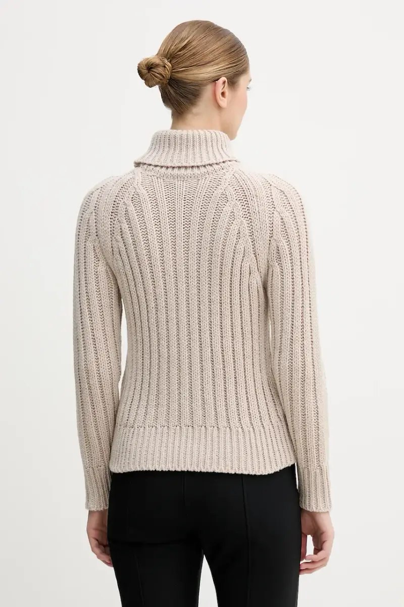maglione con lana LADY WOOL SWEATER Beige miniatura 3