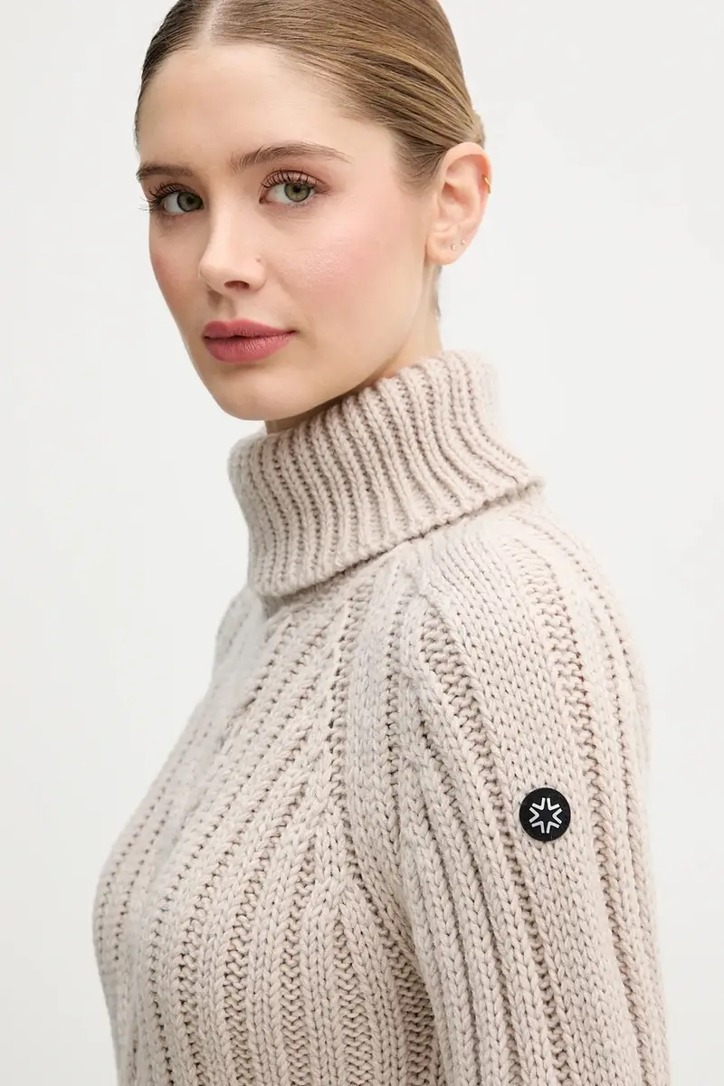 maglione con lana LADY WOOL SWEATER Beige miniatura 4