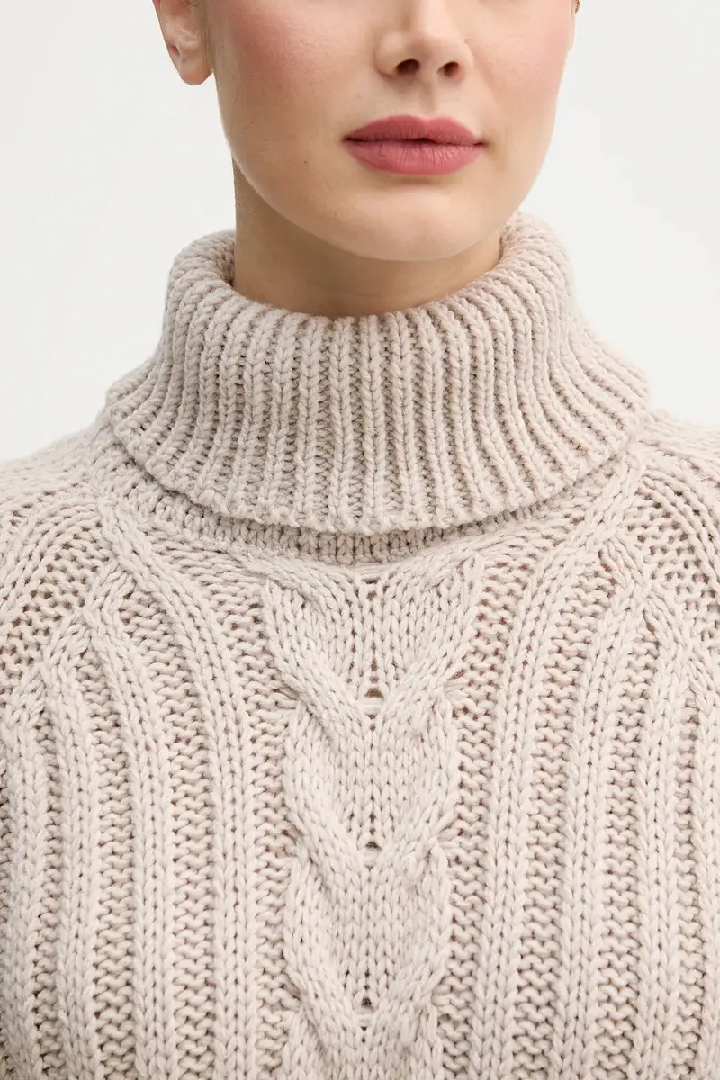 maglione con lana LADY WOOL SWEATER Beige miniatura 5