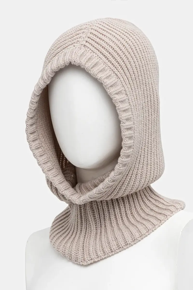passamontagna con lana BALACLAVA CAP Beige miniatura 2