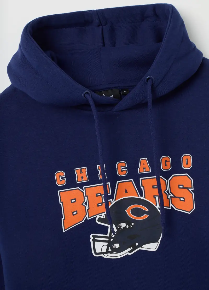 Felpa In Misto Cotone Blu Con Logo Chicago Bears, Unisex, Blu miniatura 2
