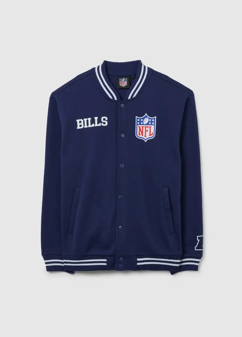 Giubbotto In Misto Cotone Blu Regular Fit, Unisex, Blu