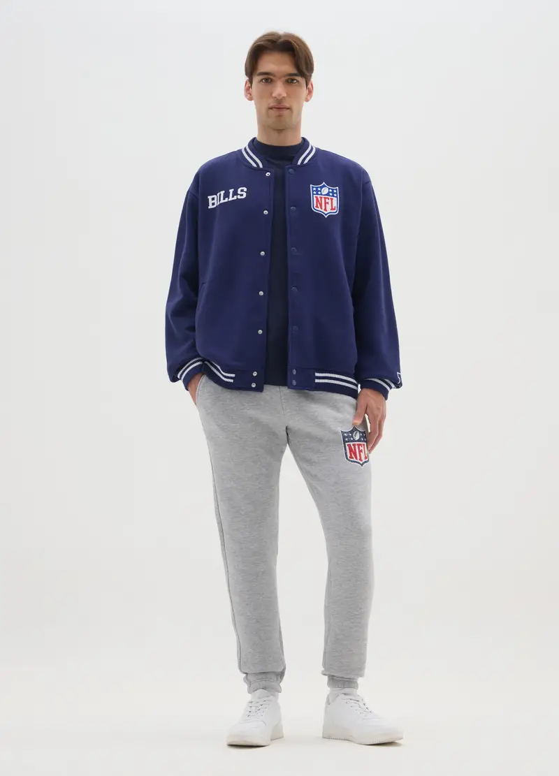 Giubbotto In Misto Cotone Blu Regular Fit, Uomo, Blu miniatura 2