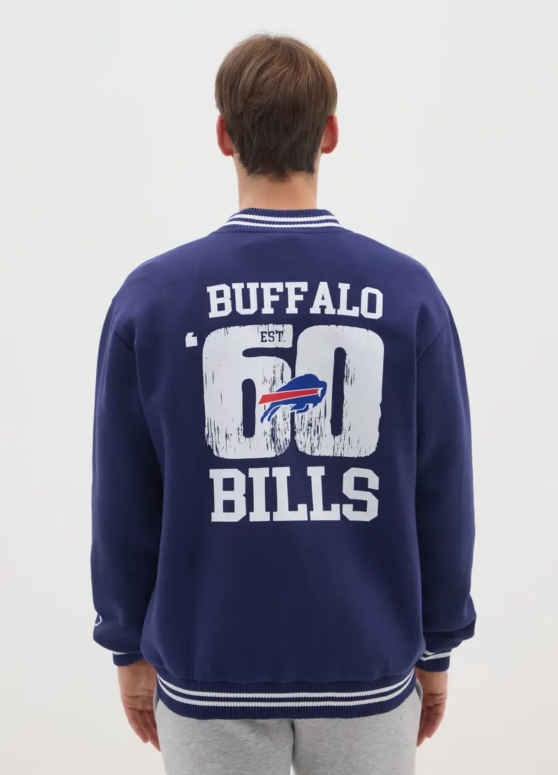 Giubbotto In Misto Cotone Blu Regular Fit, Uomo, Blu miniatura 3