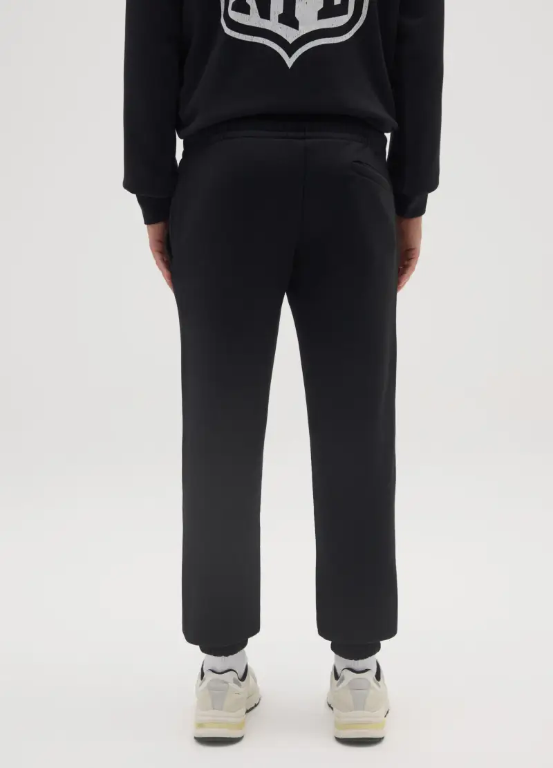 Jogger In Misto Cotone Nero Con Logo Nfl, Unisex, Nero miniatura 3