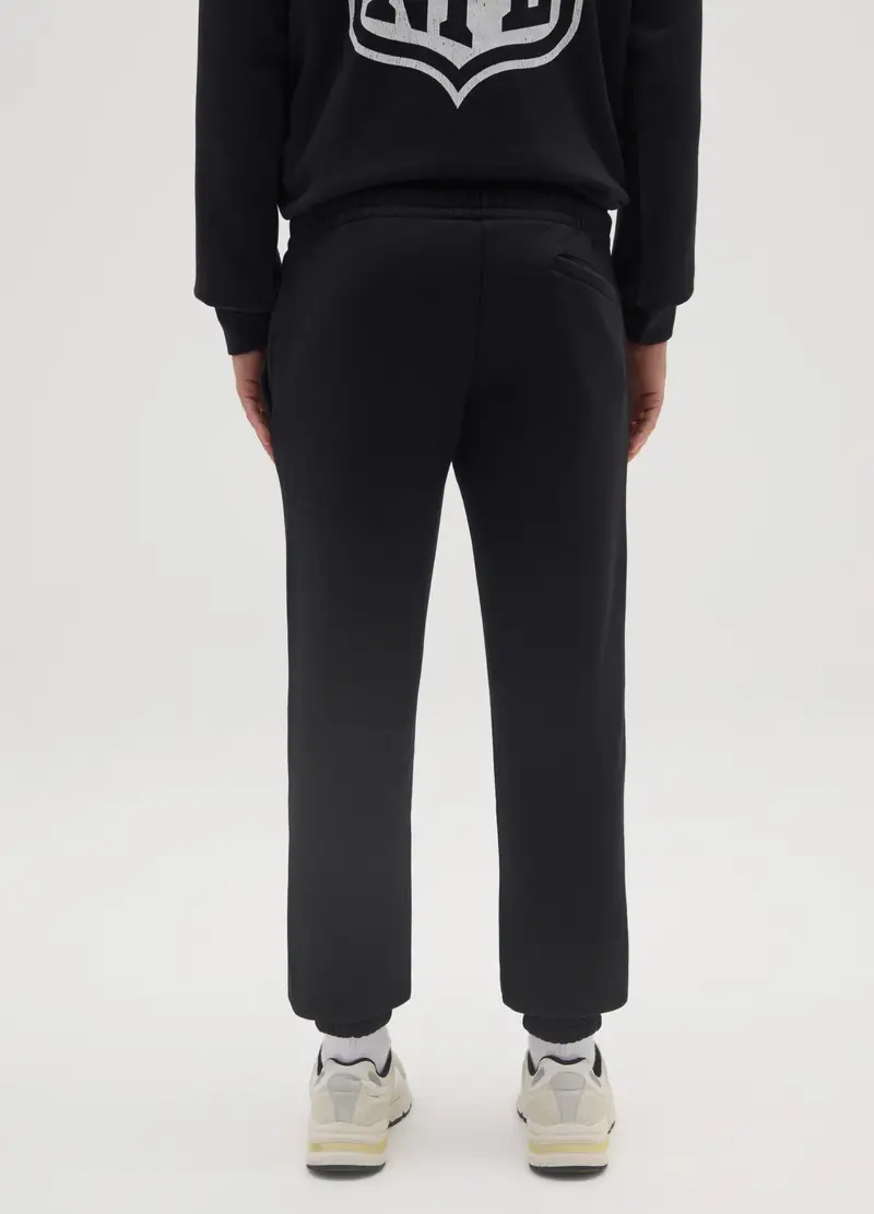 Jogger In Misto Cotone Nero Con Logo Nfl, Uomo, Nero miniatura 3