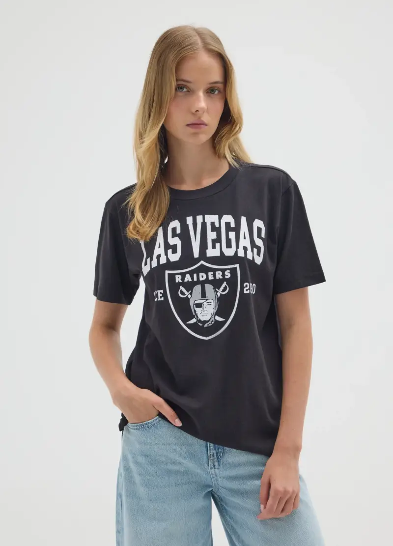 NFL T-shirt Donna Nero 4307033 miniatura 2