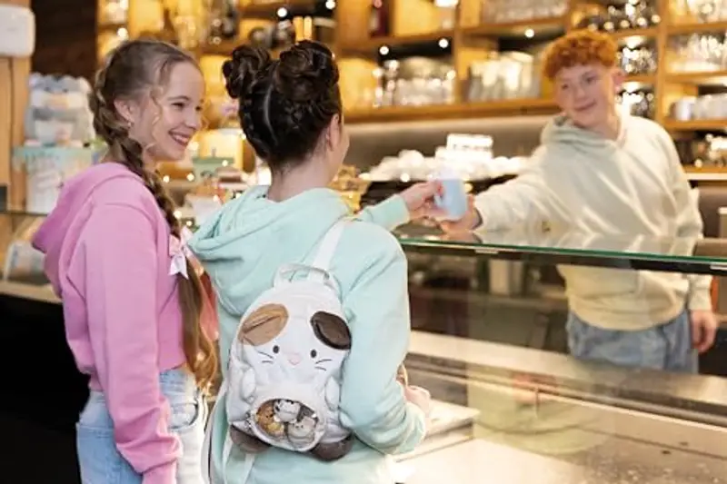 NICI mymochi Angy Zainetto in peluche a forma di gatto, spallacci regolabili, per grandi e piccini, ideale per nido o miniatura 2