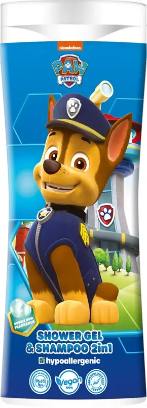 Paw Patrol 2in1 shampoo e doccia gel per bambini Bubble Gum 300 ml
