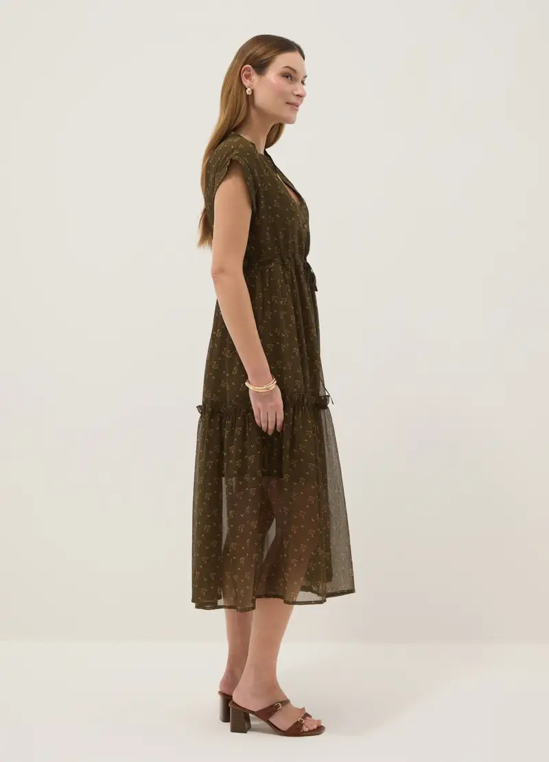 Abito Premaman Verde A Fiori Senza Maniche, Donna, Verde miniatura 2