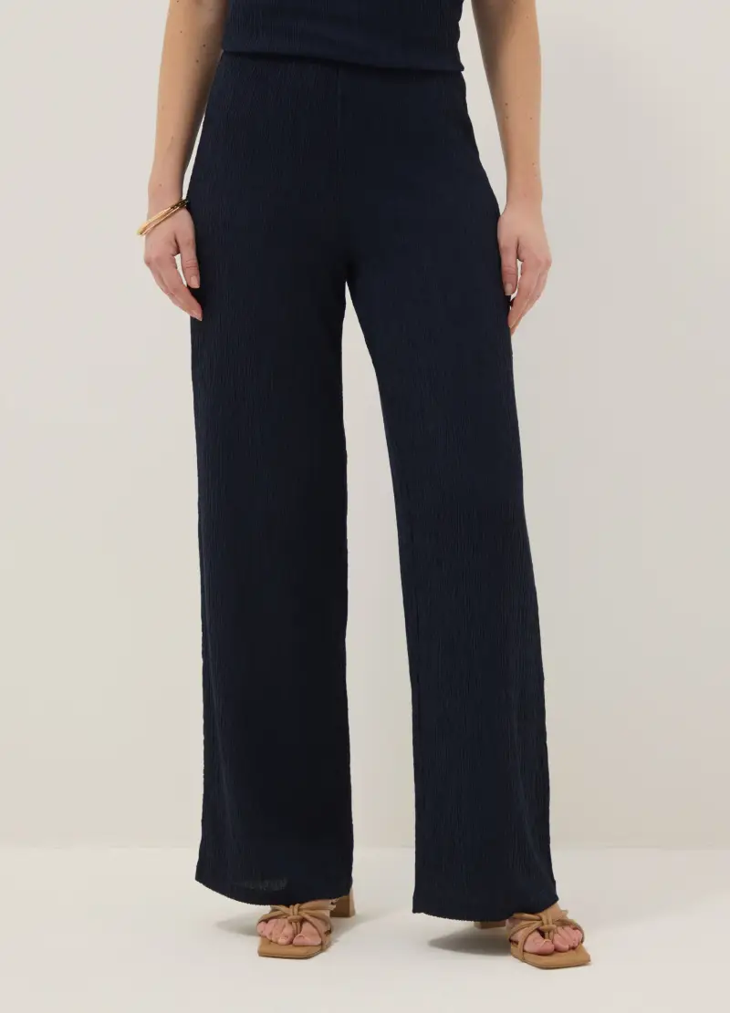 Pantaloni Premaman Blu Relaxed Fit, Donna, Blu miniatura 2