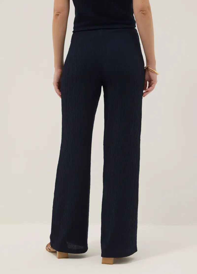 Pantaloni Premaman Blu Relaxed Fit, Donna, Blu miniatura 3