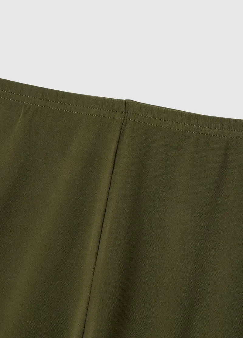 Pantaloni Premaman In Tessuto Elasticizzato Verdi Relaxed Fit, Donna, Verde miniatura 2